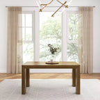 Plank+Beam 60 Table à manger moderne pour 4, Table à manger rectangulaire en bois massif pour cuisine/salle à manger