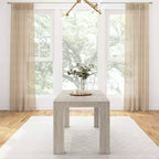 Plank+Beam 60 Table à manger moderne pour 4, Table à manger rectangulaire en bois massif pour cuisine/salle à manger