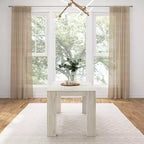 Plank+Beam 60 Table à manger moderne pour 4, Table à manger rectangulaire en bois massif pour cuisine/salle à manger
