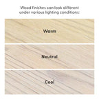 Plank+Beam 60 Table à manger moderne pour 4, Table à manger rectangulaire en bois massif pour cuisine/salle à manger