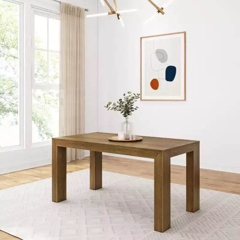 Plank+Beam 60 Modern Dining Table for 4, Solid Wood Rectangular Dining Table for Kitchen/Dining Room