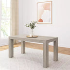 Plank+Beam 60 Table à manger moderne pour 4, Table à manger rectangulaire en bois massif pour cuisine/salle à manger