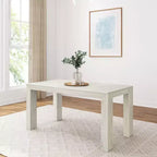 Plank+Beam 60 Table à manger moderne pour 4, Table à manger rectangulaire en bois massif pour cuisine/salle à manger