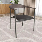 Lot de 2 chaises de salle à manger modernes Kora LeisureMod en similicuir rembourré avec pieds en acier, confortables et élégantes pour salles à manger et cuisines