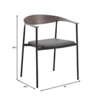 Lot de 2 chaises de salle à manger modernes Kora LeisureMod en similicuir rembourré avec pieds en acier, confortables et élégantes pour salles à manger et cuisines
