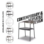 Lot de 2 chaises de salle à manger modernes Kora LeisureMod en similicuir rembourré avec pieds en acier, confortables et élégantes pour salles à manger et cuisines