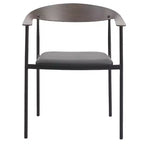 Lot de 2 chaises de salle à manger modernes Kora LeisureMod en similicuir rembourré avec pieds en acier, confortables et élégantes pour salles à manger et cuisines