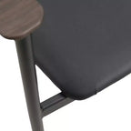 Lot de 2 chaises de salle à manger modernes Kora LeisureMod en similicuir rembourré avec pieds en acier, confortables et élégantes pour salles à manger et cuisines