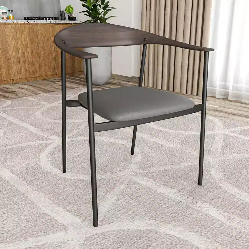 Lot de 2 chaises de salle à manger modernes Kora LeisureMod en similicuir rembourré avec pieds en acier, confortables et élégantes pour salles à manger et cuisines