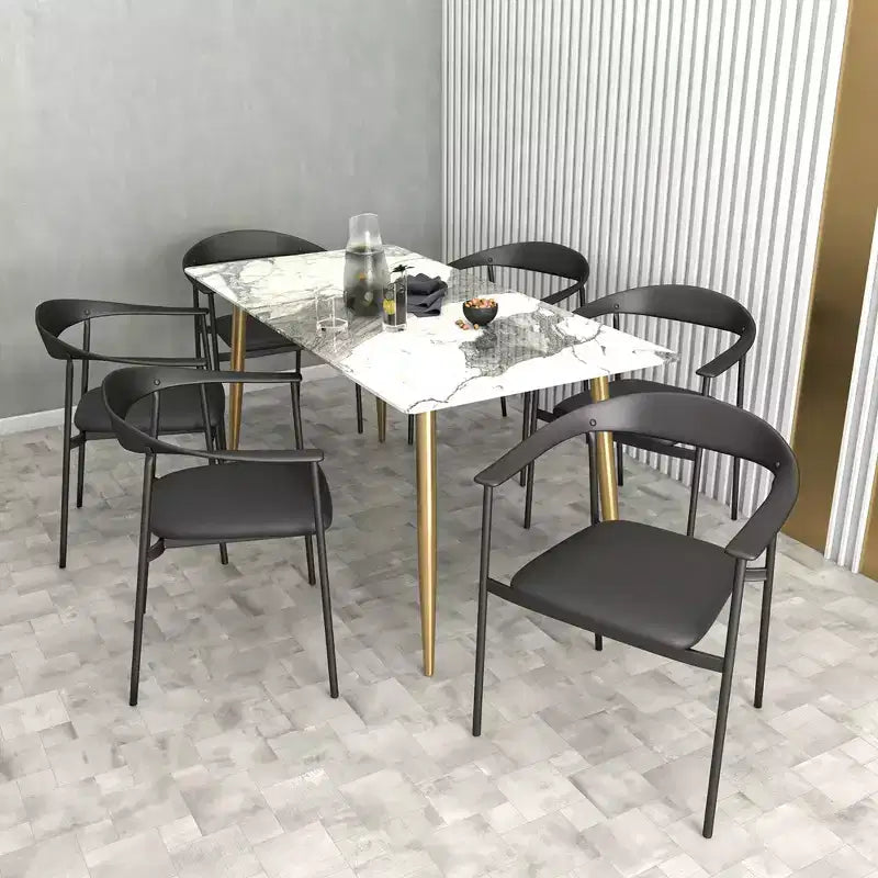 Lot de 2 chaises de salle à manger modernes Kora LeisureMod en similicuir rembourré avec pieds en acier, confortables et élégantes pour salles à manger et cuisines