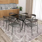 Lot de 2 chaises de salle à manger modernes Kora LeisureMod en similicuir rembourré avec pieds en acier, confortables et élégantes pour salles à manger et cuisines