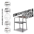 Lot de 2 chaises de salle à manger modernes Kora LeisureMod en similicuir rembourré avec pieds en acier, confortables et élégantes pour salles à manger et cuisines