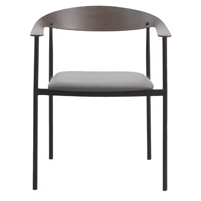 Lot de 2 chaises de salle à manger modernes Kora LeisureMod en similicuir rembourré avec pieds en acier, confortables et élégantes pour salles à manger et cuisines