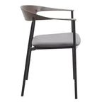 Lot de 2 chaises de salle à manger modernes Kora LeisureMod en similicuir rembourré avec pieds en acier, confortables et élégantes pour salles à manger et cuisines