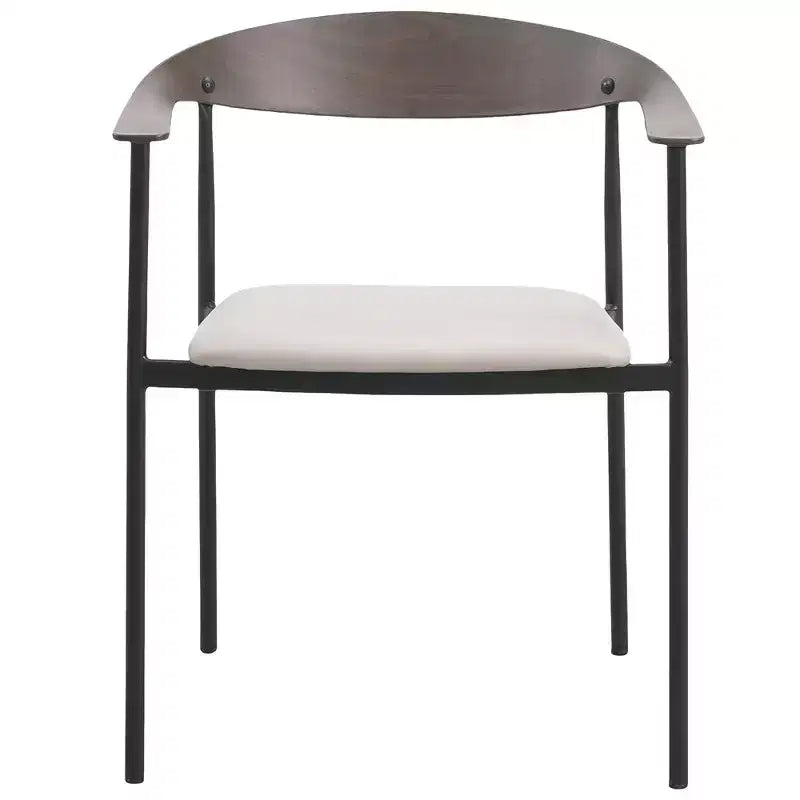 Lot de 2 chaises de salle à manger modernes Kora LeisureMod en similicuir rembourré avec pieds en acier, confortables et élégantes pour salles à manger et cuisines