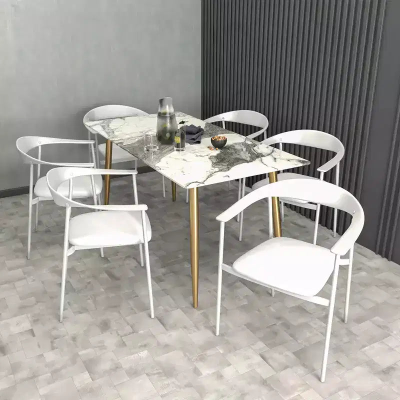 Lot de 2 chaises de salle à manger modernes Kora LeisureMod en similicuir rembourré avec pieds en acier, confortables et élégantes pour salles à manger et cuisines
