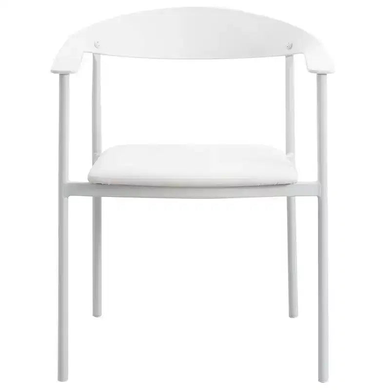 Lot de 2 chaises de salle à manger modernes Kora LeisureMod en similicuir rembourré avec pieds en acier, confortables et élégantes pour salles à manger et cuisines