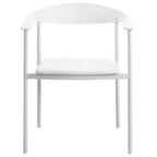 Lot de 2 chaises de salle à manger modernes Kora LeisureMod en similicuir rembourré avec pieds en acier, confortables et élégantes pour salles à manger et cuisines