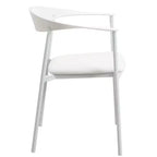 Lot de 2 chaises de salle à manger modernes Kora LeisureMod en similicuir rembourré avec pieds en acier, confortables et élégantes pour salles à manger et cuisines