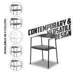 Lot de 2 chaises de salle à manger modernes Kora LeisureMod en similicuir rembourré avec pieds en acier, confortables et élégantes pour salles à manger et cuisines
