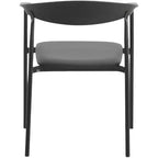 Lot de 2 chaises de salle à manger modernes Kora LeisureMod en similicuir rembourré avec pieds en acier, confortables et élégantes pour salles à manger et cuisines