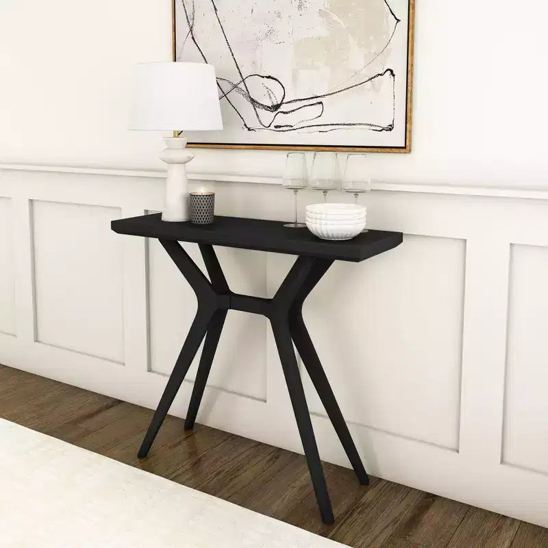 Table console Plank+Beam Verso, table de canapé moderne en bois massif de 36 pouces, table d'entrée étroite pour couloir, derrière le canapé, salon, foyer