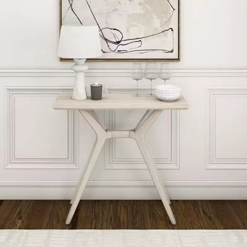 Table console Plank+Beam Verso, table de canapé moderne en bois massif de 36 pouces, table d'entrée étroite pour couloir, derrière le canapé, salon, foyer