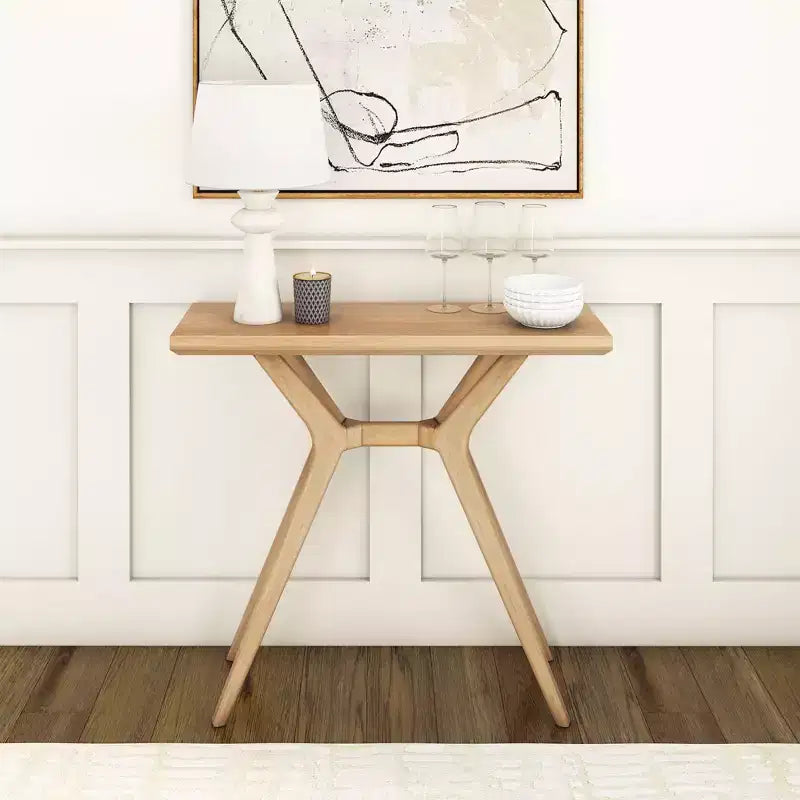 Table console Plank+Beam Verso, table de canapé moderne en bois massif de 36 pouces, table d'entrée étroite pour couloir, derrière le canapé, salon, foyer