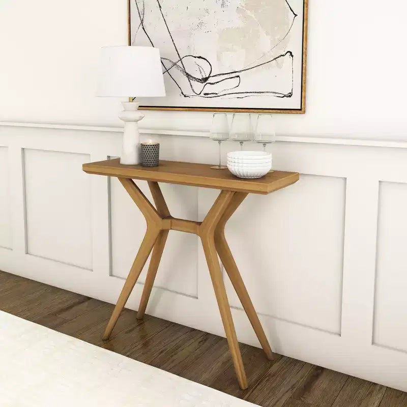 Plank+Beam Verso Console Table, 36 Inch Solid Wood Modern Sofa Table, Narrow Entryway Table for Hallway, Behind the Couch, Living Room, Foyer