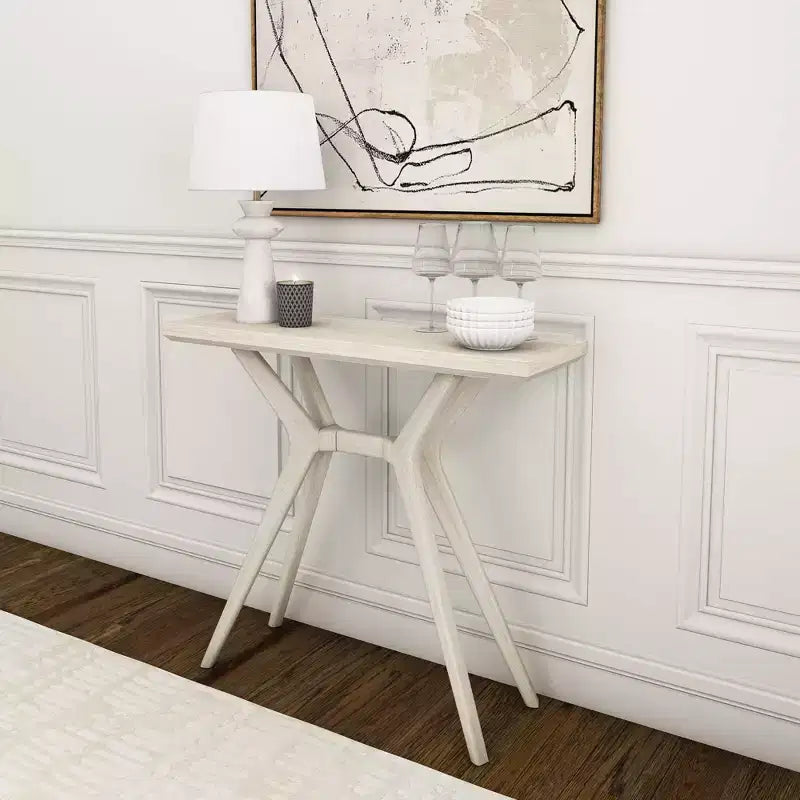 Table console Plank+Beam Verso, table de canapé moderne en bois massif de 36 pouces, table d'entrée étroite pour couloir, derrière le canapé, salon, foyer