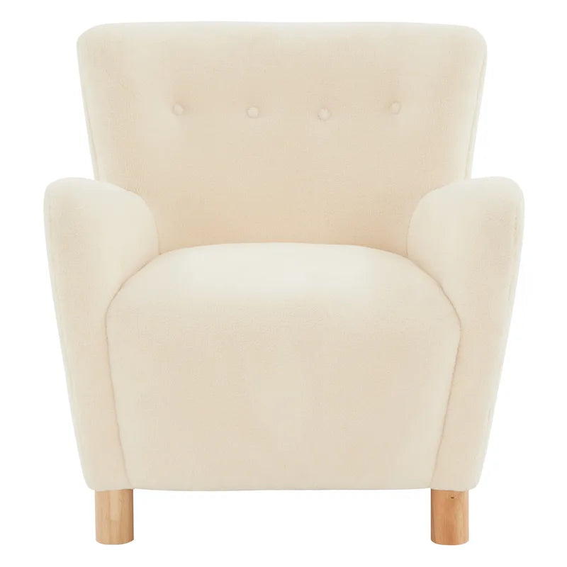 Fauteuil d'appoint en imitation peau de mouton Zornitza de SAFAVIEH Couture - 31 po L x 27 po P x 33 po H - 31Lx27Px33H