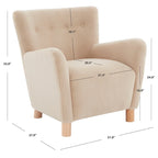 Fauteuil d'appoint en imitation peau de mouton Zornitza de SAFAVIEH Couture - 31 po L x 27 po P x 33 po H - 31Lx27Px33H
