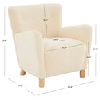 Fauteuil d'appoint en imitation peau de mouton Zornitza de SAFAVIEH Couture - 31 po L x 27 po P x 33 po H - 31Lx27Px33H