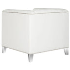 SAFAVIEH Kamilah Fauteuil club blanc/transparent - 31,9 x 33,9 x 29,9 - 32Lx34Px30H