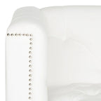 SAFAVIEH Kamilah Fauteuil club blanc/transparent - 31,9 x 33,9 x 29,9 - 32Lx34Px30H