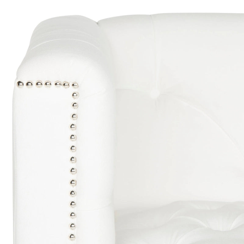 SAFAVIEH Kamilah Fauteuil club blanc/transparent - 31,9 x 33,9 x 29,9 - 32Lx34Px30H