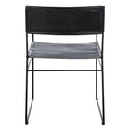 SAFAVIEH Bernardine Leather Dining Chair (Set of 2) - 21.7 W x 19.7 L x 31.9 H - 22Wx20Dx32H