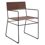 SAFAVIEH Bernardine Leather Dining Chair (Set of 2) - 21.7 W x 19.7 L x 31.9 H - 22Wx20Dx32H