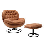 EUREKA ERGONOMIC Camden, Tufted Upholstered Ottoman,19.69 W x 16.93 D x 16.54 H,Brown