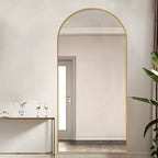Dovelina Miroir sur pied en métal avec cadre moderne, miroir pleine longueur, miroir mural, miroir à poser