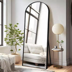 Dovelina Modern Metal Frame Full Length Mirror Arch Floor Standing Mirror Large Wall Mirror leaning mirror