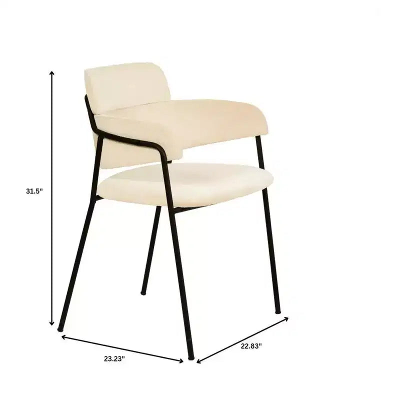 Chaise de salle à manger LeisureMod Axis rembourrée - Siège d'appoint moderne avec pieds durables en acier inoxydable à revêtement en poudre pour cuisine, salle à manger, bureau et salon.