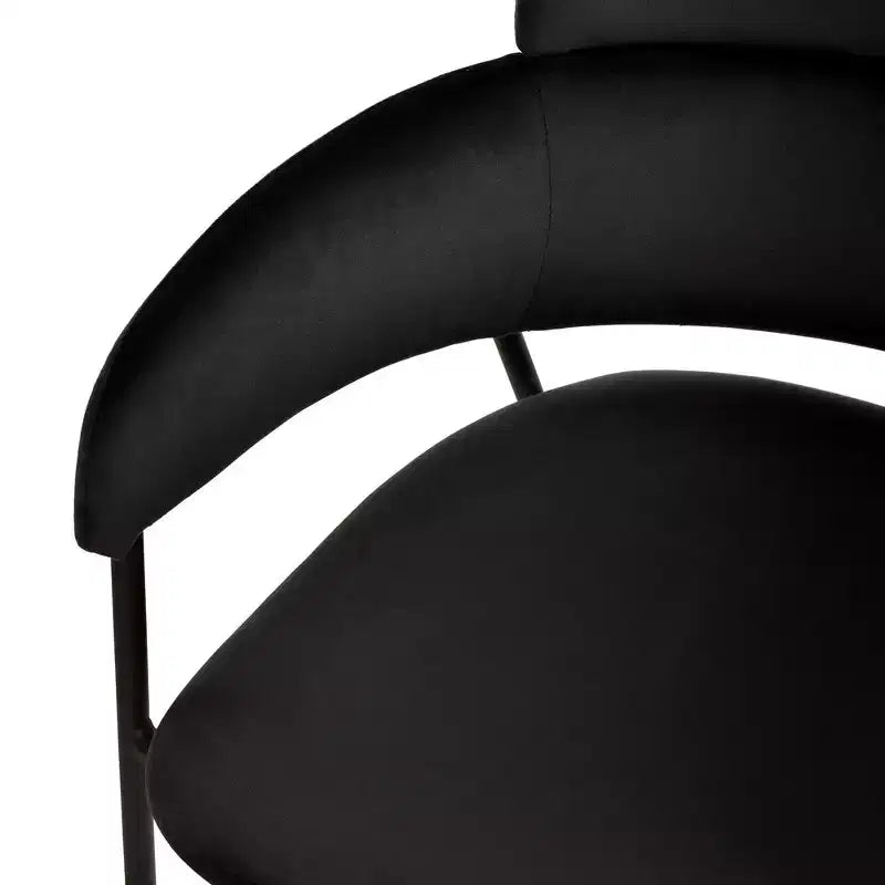 Chaise de salle à manger LeisureMod Axis rembourrée - Siège d'appoint moderne avec pieds durables en acier inoxydable à revêtement en poudre pour cuisine, salle à manger, bureau et salon.