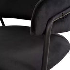 Chaise de salle à manger LeisureMod Axis rembourrée - Siège d'appoint moderne avec pieds durables en acier inoxydable à revêtement en poudre pour cuisine, salle à manger, bureau et salon.