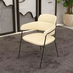 Chaise de salle à manger LeisureMod Axis rembourrée - Siège d'appoint moderne avec pieds durables en acier inoxydable à revêtement en poudre pour cuisine, salle à manger, bureau et salon.
