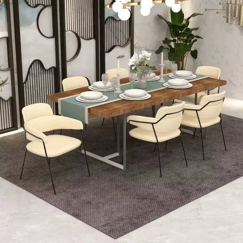 Chaise de salle à manger LeisureMod Axis rembourrée - Siège d'appoint moderne avec pieds durables en acier inoxydable à revêtement en poudre pour cuisine, salle à manger, bureau et salon.