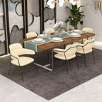 Chaise de salle à manger LeisureMod Axis rembourrée - Siège d'appoint moderne avec pieds durables en acier inoxydable à revêtement en poudre pour cuisine, salle à manger, bureau et salon.