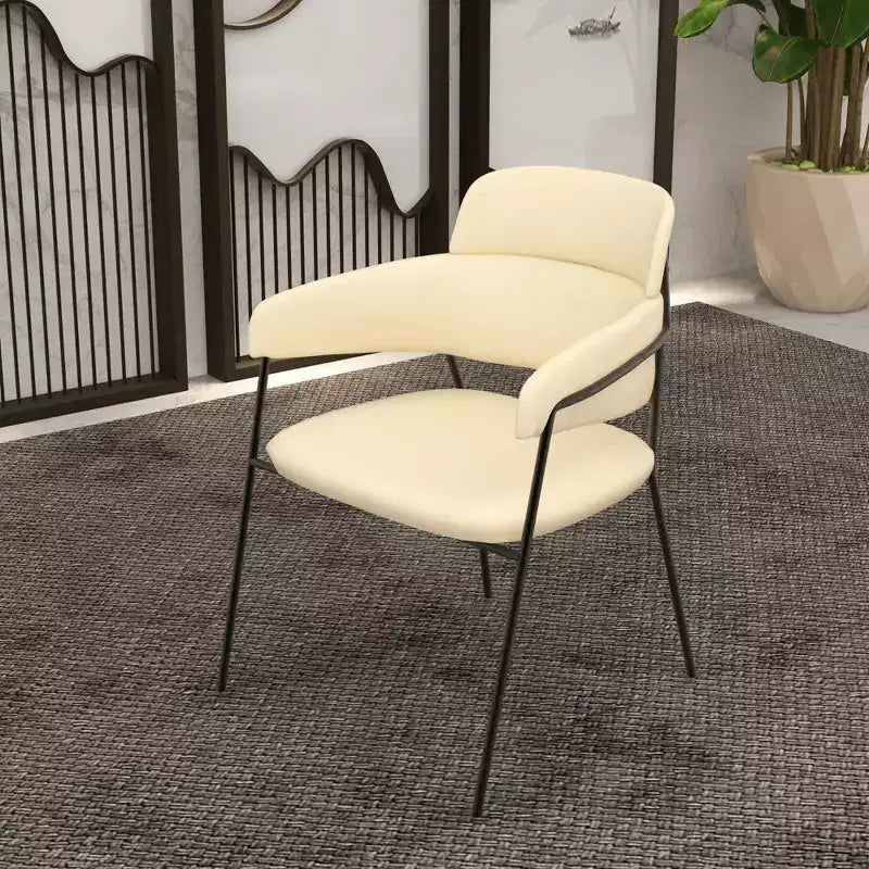 Chaise de salle à manger LeisureMod Axis rembourrée - Siège d'appoint moderne avec pieds durables en acier inoxydable à revêtement en poudre pour cuisine, salle à manger, bureau et salon.