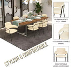 Chaise de salle à manger LeisureMod Axis rembourrée - Siège d'appoint moderne avec pieds durables en acier inoxydable à revêtement en poudre pour cuisine, salle à manger, bureau et salon.