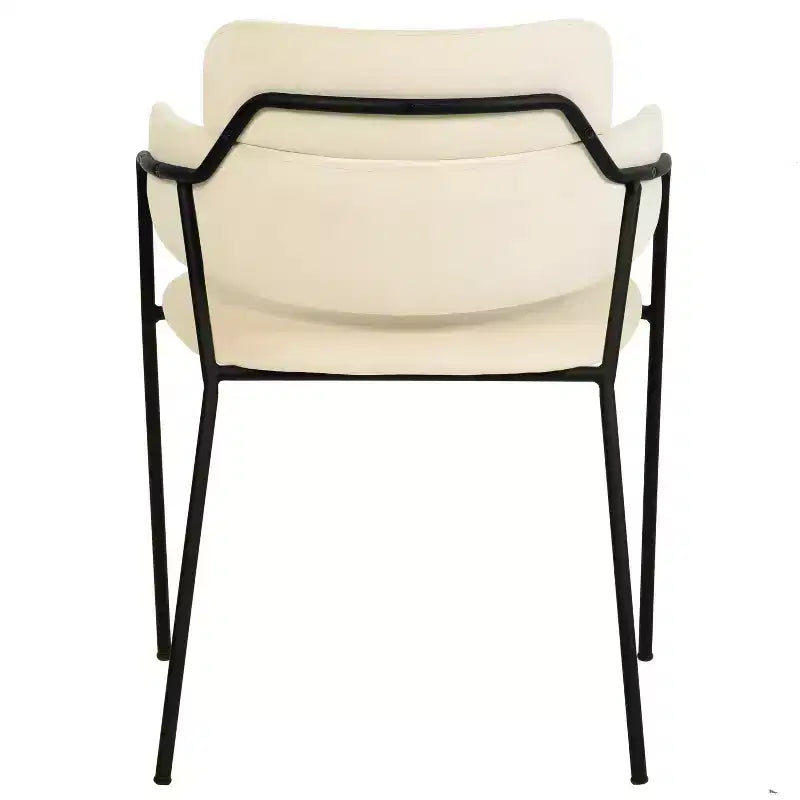 Chaise de salle à manger LeisureMod Axis rembourrée - Siège d'appoint moderne avec pieds durables en acier inoxydable à revêtement en poudre pour cuisine, salle à manger, bureau et salon.